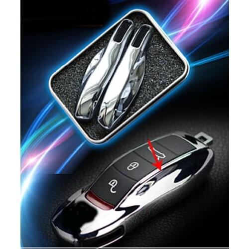 2pcs For Porsche Macan Cayenne Cayman panamera 911(item without car key) car key Modified color Decorative cover