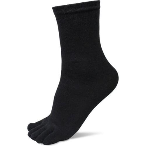 5 Pairs Breathable Men Running Socks Elastic Soild Five Finger Toe Socks Mens High Quality Professional Cycling Sports Socks