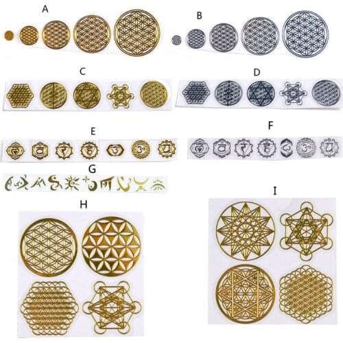 7 Chakra Copper Energy Tower Orgonite Stickers DIY Pyramid Epoxy Resin Material