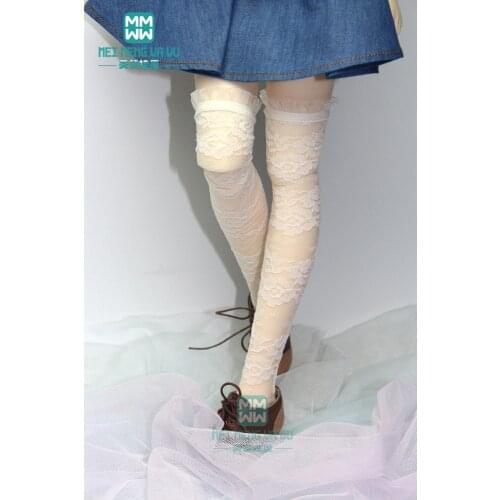 BJD accessories for 1/3 1/4 1/6 BJD SD DD doll fashion white lace long leg socks