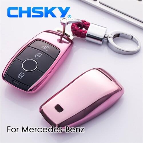 CHSKY TPU For Mercedes Key Cover Case For Mercedes Benz E Class Car key cover keychain shell for benz accessories car styling