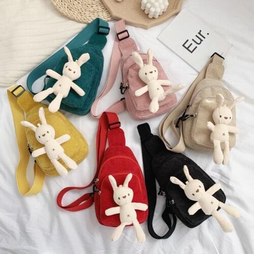 Raged Sheep Cartoon Cute 2019 Childrens Shoulder Messenger Bags Baby Girls Mini Rabbit Accessories Female Waist Bag Coin Purse