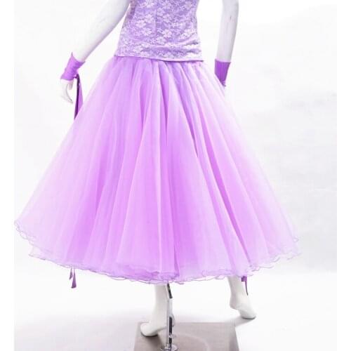 Exotic dance ballroom dance modern dance four layers of elegant big fluffy princess skirt modern dress W15026B