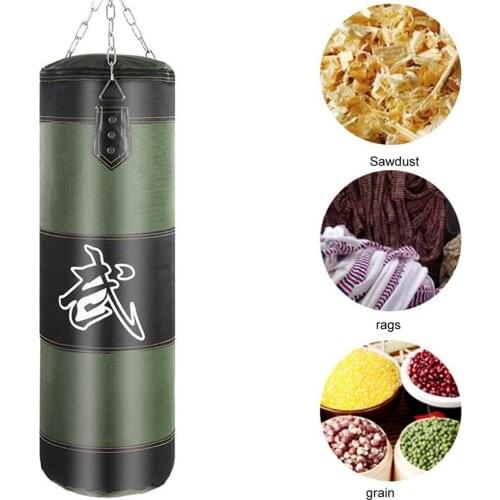Fitness Training MMA Boxing Kick Hanging Sandbag Punching Bag Gloves Guard Kit