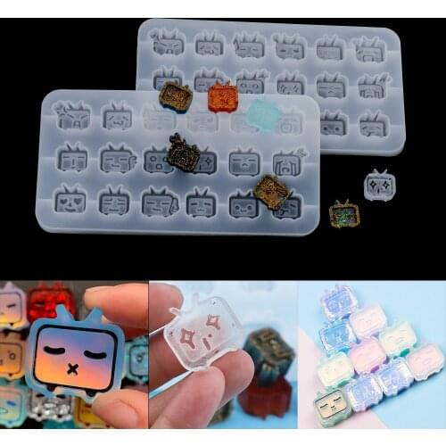 Cute Pendants Silicone Mold Mini Cartoons TV Epoxy Resin Molds for DIY Crafts Key Chian Pendant Resin Jewelry Making Accessories