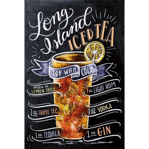 JMINE Div 5D Blackboard Chalkboard Glass ice orange Full Diamond Painting cross stitch kits art Scenic 3D paint by diamonds