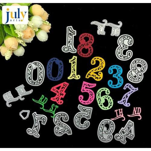 Julyarts 13PCS/SET Age Number 0-8 Paper Craft Dies Scrapbooking Templates New Metal Die Cuts New Arrivals 2019