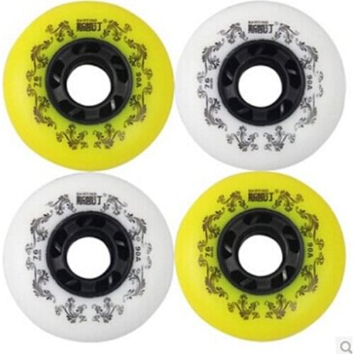 Famous SKATING 3rd 90A white yellow 72MM 76MM 80MM Inline Skating Wheel Roller Rodas for SEBA HV HL HIGH KSJ IGOR WFSC 4pcs/lot