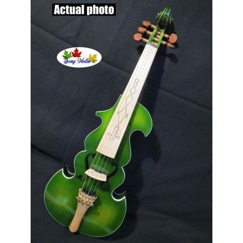 Beautiful model 4/4 5 strings electric violin +Acoustic violin #7513