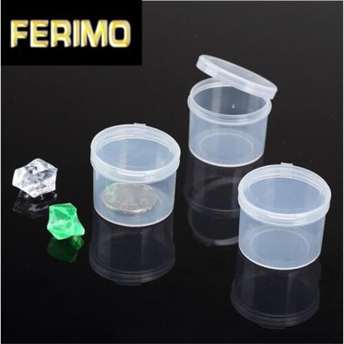 Round Plastic Box PP Transparent Packing Box Diamond Painting Accessory Jewelry Box Organizer Small Plastic Storage Box