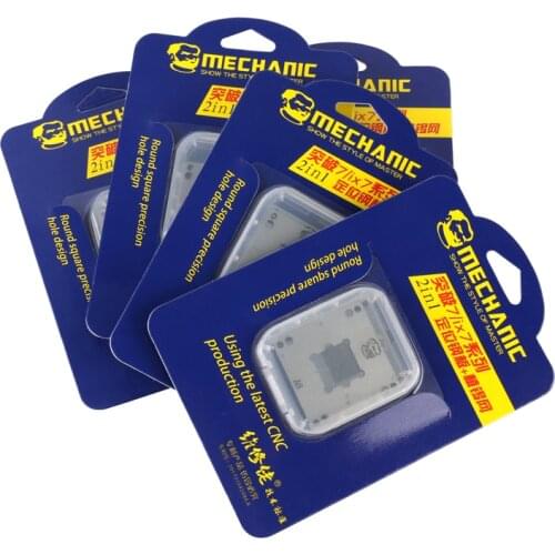 MECHANIC Tin Planting Glue Removal Reballing Position BGA Stencil Heat Platform Iphone Repair Tools For A8/A9/A10/A11/A12 Chip