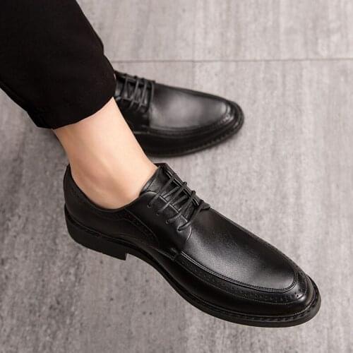 Chaussure home mens formal shoes spring and autumn classic business luxury mens Oxford shoes suit zapatos hombre обувь туфли44