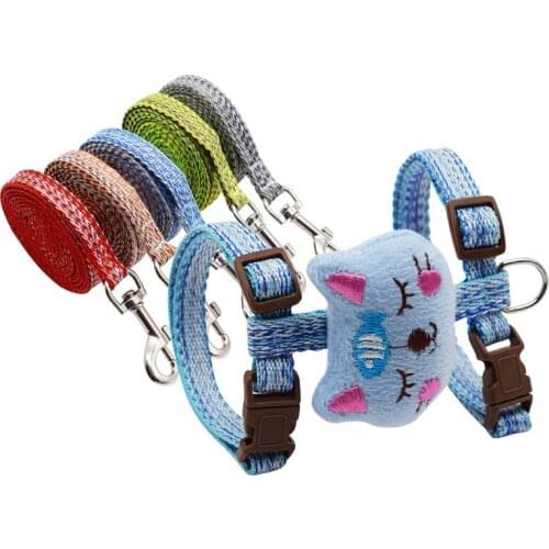 Nylon Print Dog Harness & Leash Set Floral Dog Puppy Harness Pet Walking Leash Cute Flower Accessory for Small Dogs Chihuahua