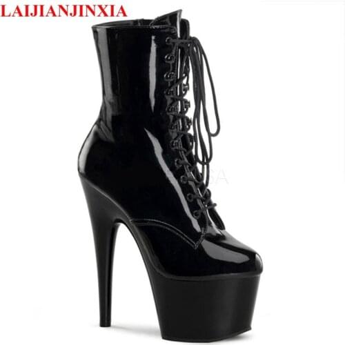 New sexy model 17 cm high heels boots, stage performance womens shoes, low boots, pole dancing shoes