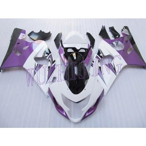 Fairings for Suzuki GSXR750 2004 Abs Fairing for Suzuki GSXR750 05 White purple Fairing GSX R 750 2004 - 2005 K4