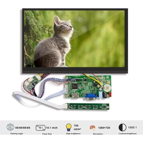 Original Innolux DJ101IA-07A 1280*720 SRGB TFT IPS Lcd 10.1 Inch Lcd Module with H-DMI to lvds Controller Board