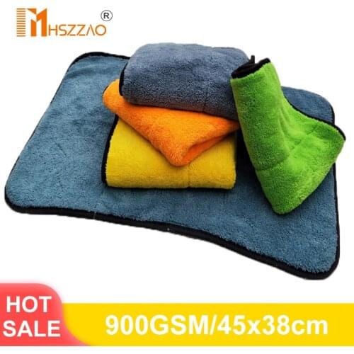 45x38cm 900GSM Car Wash Microfiber Towel Car Cleaning Drying Cloth Hemming Car Care Cloth Detailing Car Wash Towel For Toyota