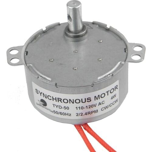 CHANCS TYD-50 Synchronous Motor 110V AC 2-2.4RPM CW/CCW 4W Turntable Gear Box for Microwave Oven