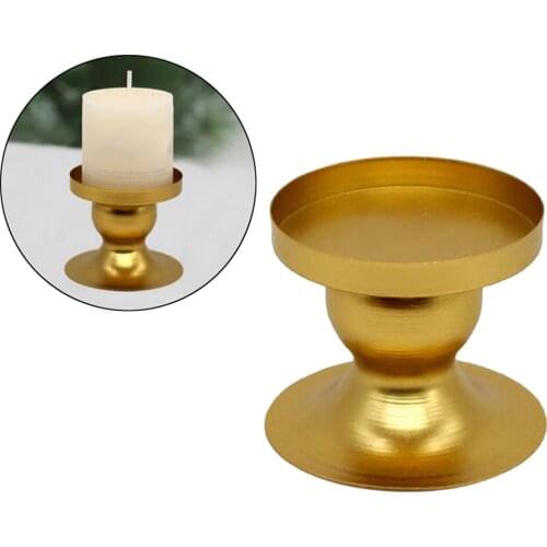 Nordic Metal Pillar Candle Holder Candlestick Church Home Table Wedding Ornament