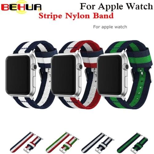 Sports Woven Nylon Strap For Apple Watch band 42mm 38mm bracelet for iwatch series 1/2/3 /4 watchband 40mm 44mm accessory Strap