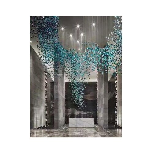 Led Hotel Lobby Sales Office Conference Room Sand Table Duplex Exhibition Hall ktv Beauty Salon Villa Chinese Retro Stone Dropli