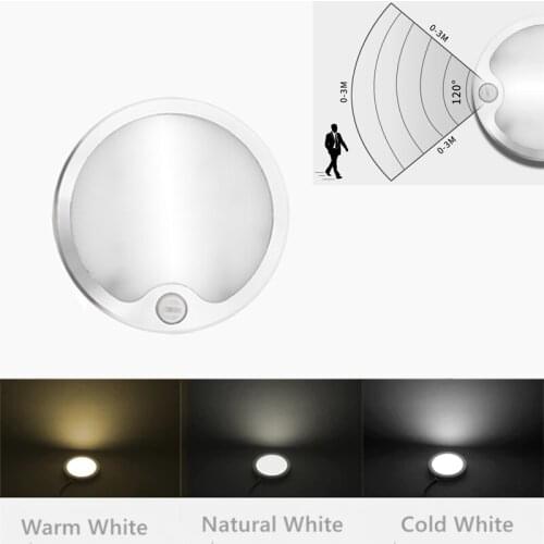 12V Ultra-thin LED Light Bedroom kitchen Motion Sensor Night Light Magnet Surface Mounted Indoor Lighting Cabinet Display Shelf