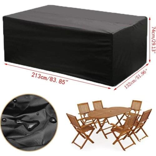 210D Oxford Waterproof Garden Furniture Cover For Rattan Table Cube Chair Sofa Dustproof Rainproof Outdoor Patio Protective Case