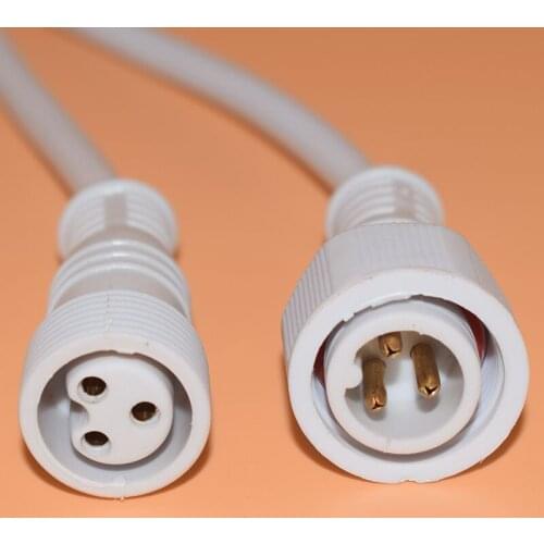 Waterproof plug male female docking waterproof connector LED lamps and lanterns is fast 3core wire connector