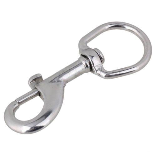 Rotatable Swivel Round Eye 304 Stainless Steel Bolt Snap Key Chain Clip 115mm