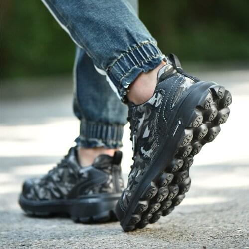 Unisex Work Safety Shoes Mens Breathable Waterproof Work Boots Mens Steel Toe Cap Protection Outdoor Sneakers Womens Shoes