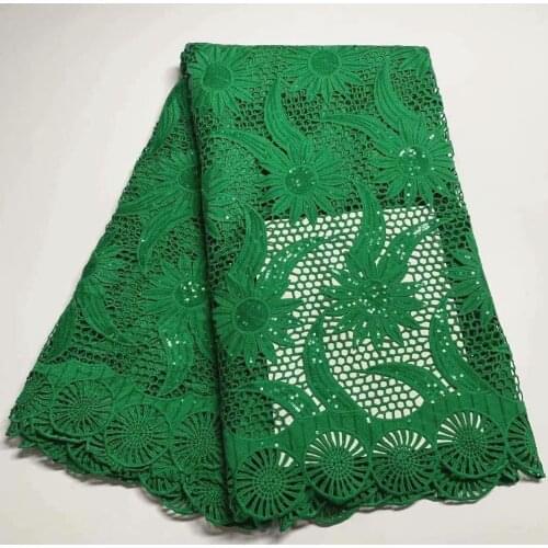 Green fabric lace tissu dentelle strass perle cord lace with sequins african lace fabric guipure high quality 5yard