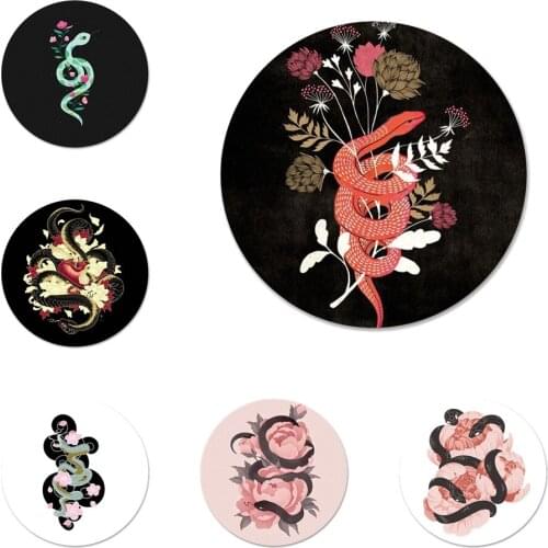 Snake New Icons Pins Badge Decoration Brooches Metal Badges For Clothes Backpack Decoration 58mm