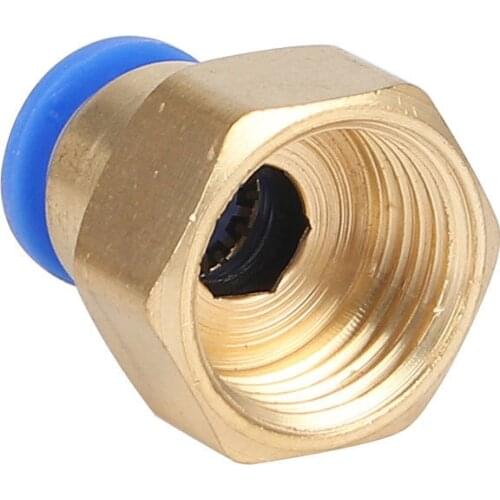 1PCS PCF4/6/8/10/12 Internal Thread Straight Through Quick Plug Pneumatic Components Trachea/Water Pipe Brass Pneumatic Fittings