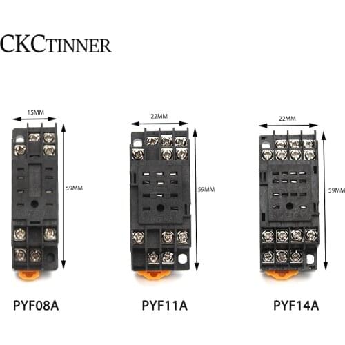 1pcs Relay Base Socket 8pin 11pin 14pin PYF08A PYF011A PYF014A For Small Intermediate Relay MY2NJ MY3NJ MY4NJ LY2NJ LY3NJ LY4NJ