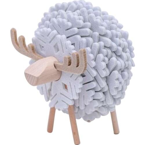 12pcs Elk Shape Anti-scalding Felt Placemats Table Pads Coasters Heat Insulation Antiskid Coffee Drink Tea Cup Pads