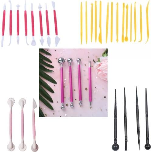 14PCS/8PCS/3/4PCS Flower Sugarcraft Metal Ball Modelling DIY Stainless Steel Baking Pen Fondant Cake Decorating Tools Cutters