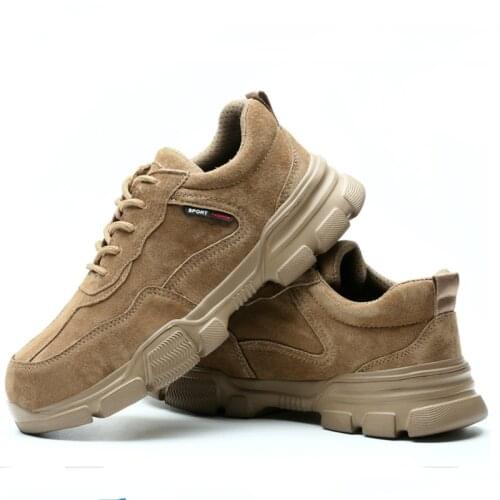 2019 Outdoor Waterproof Steel Toe Cap Work Safety Shoes Men Lightweight Cushioning Tactical Boots Indestructible Trekking Shoes