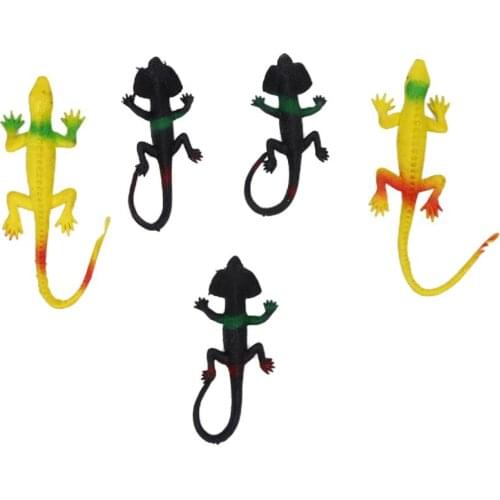 5Pcs Simulation Lizard Figure Set Realistic Fun Toys for Kids (Random Color)
