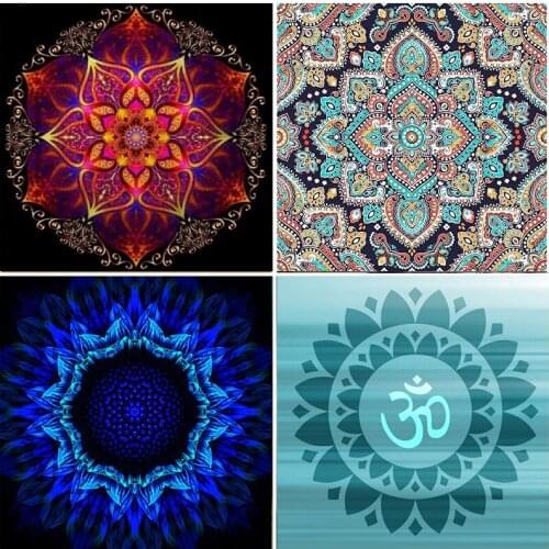 5D DIY Diamond Painting Mandala Flower Embroidery Mosaic Cross Stitch Kits Rhinestones Decor Full Square Round Drill Art Home