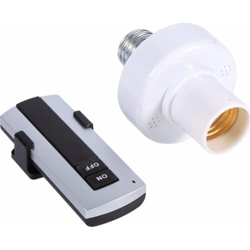 10M Wireless Remote Control Switch ON OFF E27 Screw LED lamp Base light Holder Bulb Socket 220V