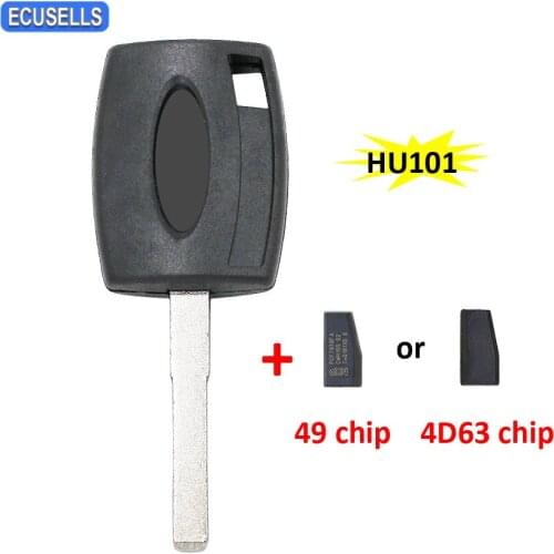 Transponder Key Shell Case Smart Car Key Housing For Ford Fiesta for Mondeo Focus C-Max S-Max Galaxy Kuga HU101 Uncut Blade