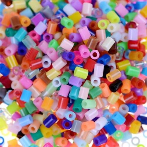 Mini Hama Beads Perler Beads Craft Pegboard Activity Fuse Beads Puzzle Education Kid 1000pcs/bag Diy Mixed Colours 2.6mm Unisex