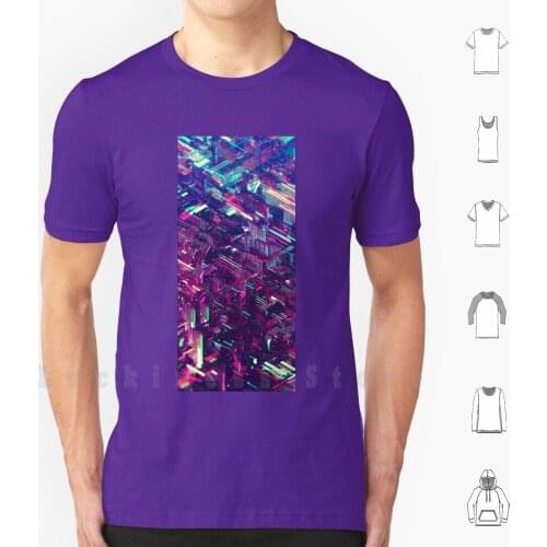 Glitch 80s Synthwave T Shirt DIY Cotton Big Size S-6xl Glitch 80s Synthwave Personnalized