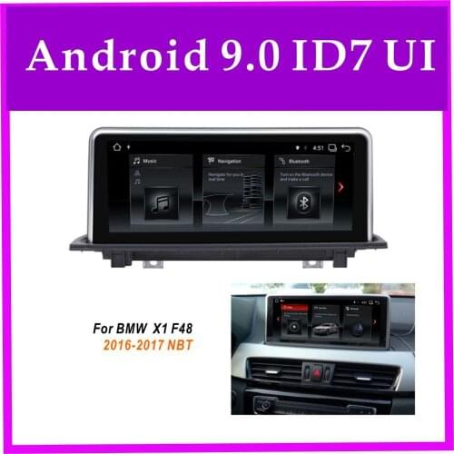 JSTMAX 10.25" IPS Android 9.0 PX6 Car Stereo For BMW X1 F48 2016-2017 NBT system 4+32G ROM GPS Navi WIFI BT IPS Touch Scree