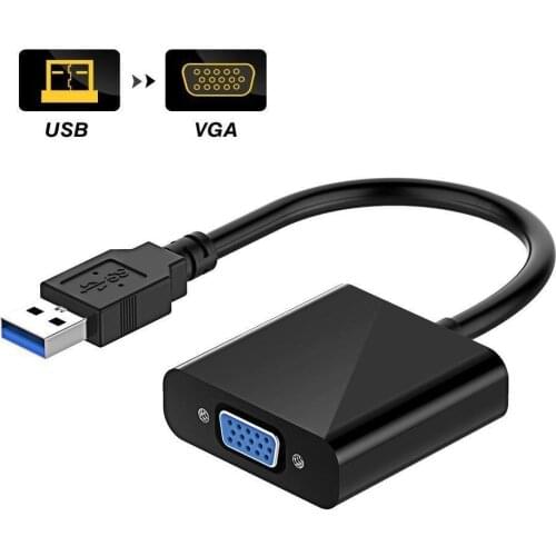 USB 3.0 To VGA Adapter Cable External Graphic Card Video Multi-display Converter Adapter for PC Laptop Windows 7/8/10