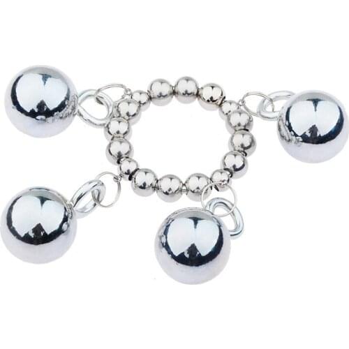 Large Weight Bearing Exercise Penis Ring Four Ball Pendant Mens Physical Exercise Prolongs Ejaculation Time Penis Ring Sex Tool