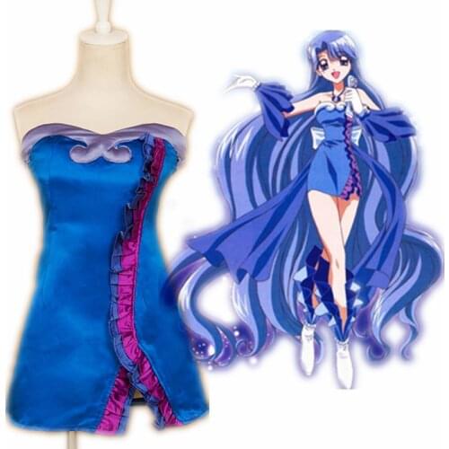 New Arrived Mermaid Melody Pichi Pichi Pitch Noel Dress Cosplay Costume With Gloves Lovely Girl Women Suit Fancy Clothes