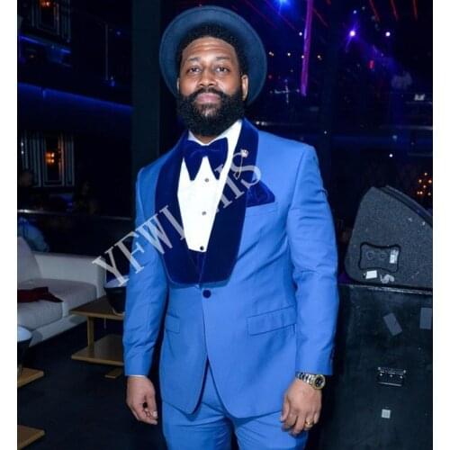 Handsome Groomsmen Shawl Lapel Groom Tuxedos Mens Wedding Dress Man Jacket Blazer Prom Dinner (Jacket+Pants+Tie+Vest) A173