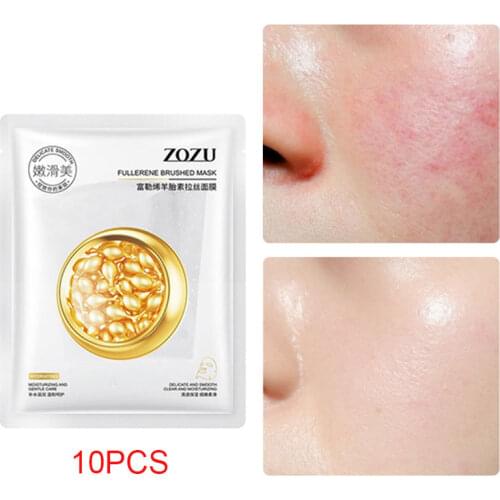 10PCS Brushed Mask Moisturizing Anti-Aging Nourish Oil Control Anti-drying Fullerene Centella Asiatica Extract Skin Care 20g