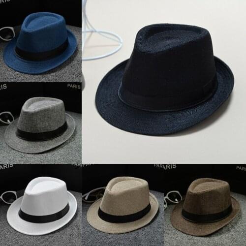 Fashion Mens Ladies Straw Trilby Fedora Hat Summer Sun Panama Cap Beach New